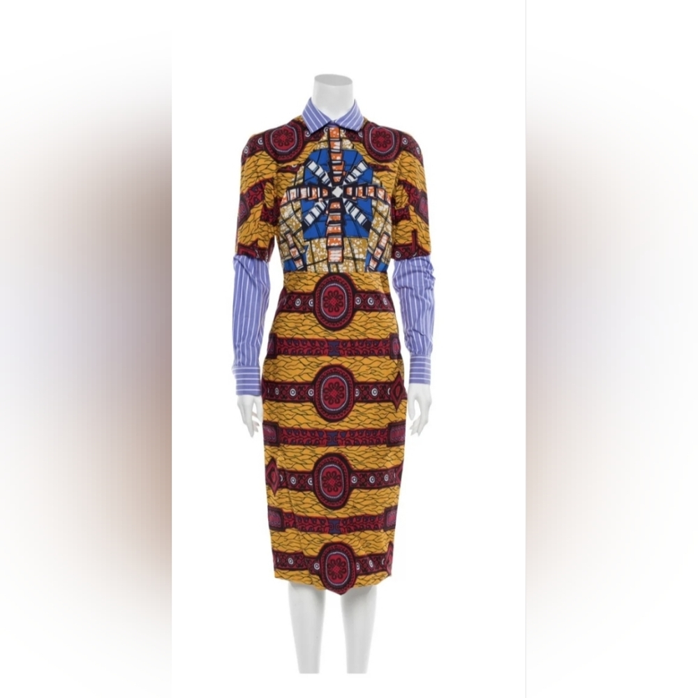 Stella Jean Midi Couture Dress US 4